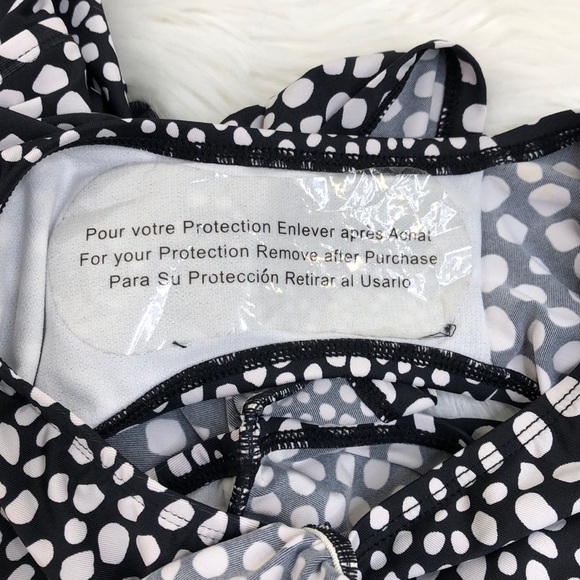 Old Navy Black White Printed Convertible Swim Suit - Picture 6 of 8